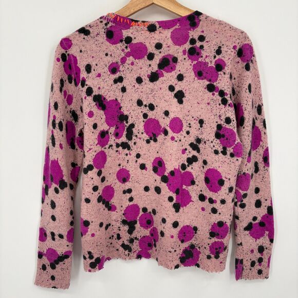 Lisa Todd Splatter Wool & Cashmere-Blend Sweater in Primrose, Size Medium - Picture 4 of 12
